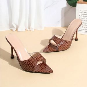 Stiletto heeled mule